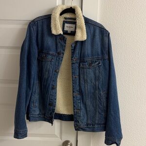 Sherpa-Lined Denim Jacket